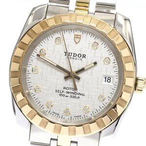TUDOR Classic Date YG2 tone 10P diamond Automatic Men's Watch